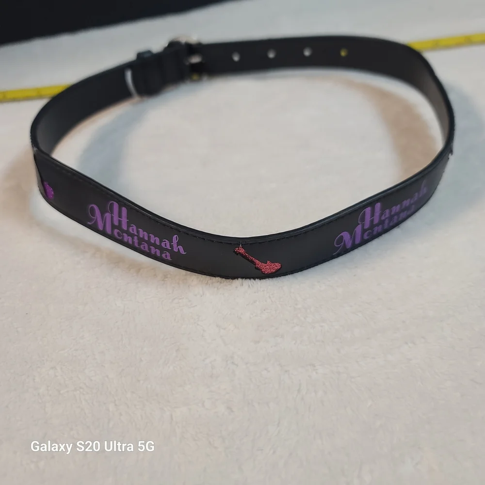 Hannah Montana Kids Black Belt with Purple and Red Details